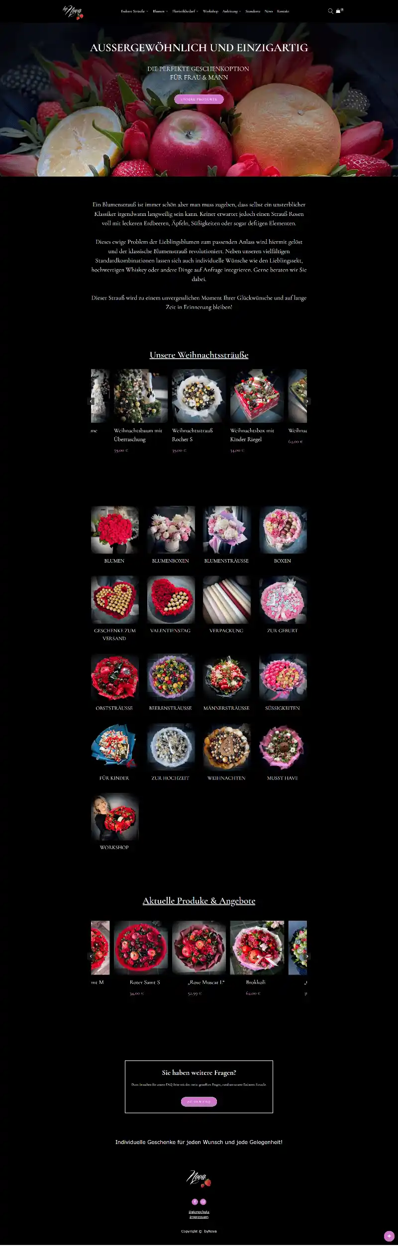 Webseite bynova.de, gestaltet von MaWe Design