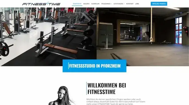 Fitnesstime Pforzheim – erstellt von MaWe Design