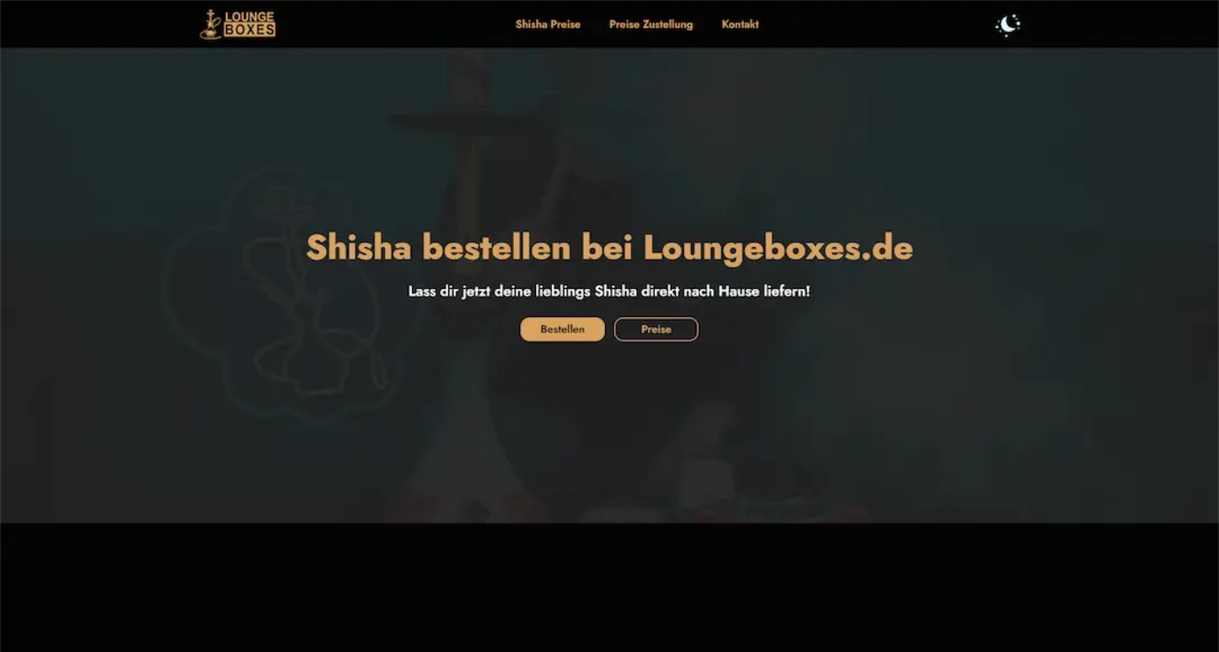Webseite Loungeboxes.de, gestaltet von MaWe Design